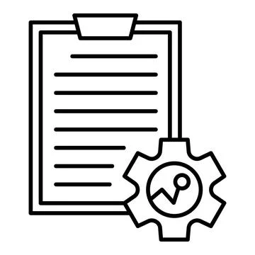 Summary Line Icon Stock Illustration