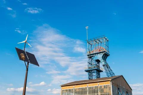Summary of new and old technologies of energy production. Stock Photos