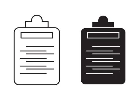 Summary outline icon collection or set. Summary Thin vector line art Stock Illustration