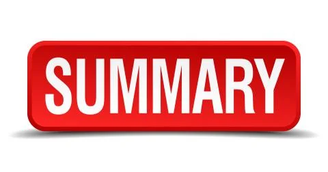 Summary red 3d square button isolated on white イラスト素材