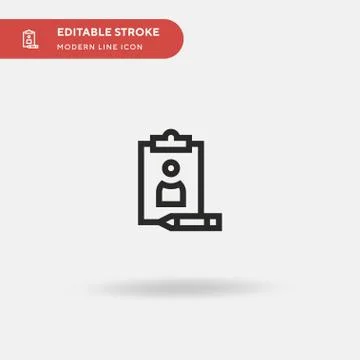 Summary Simple vector icon. Illustration symbol design template for web mobil Stock Illustration