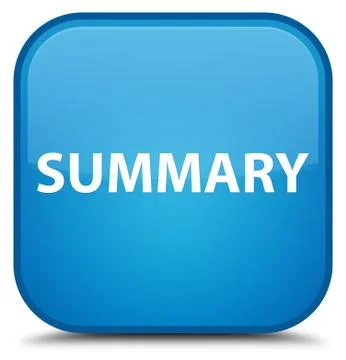 Summary special cyan blue square button Stock Illustration
