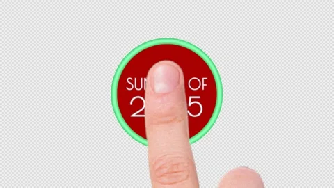 Summer 2025 season start - button click animation. alpha channel Stock Footage 302968182