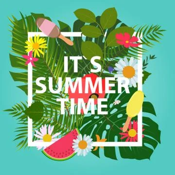 Summer Abstract Background Illustration Stock Illustration