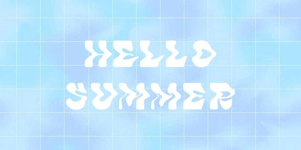 Summer abstract liquid background layout. Stock Illustration