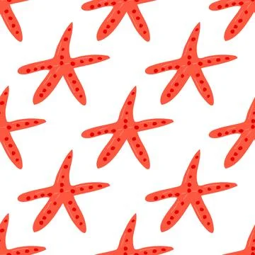 Summer abstract seamless pattern of marine plants. Stock Illustration