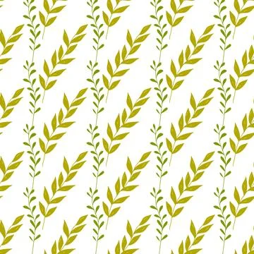 Summer abstract seamless pattern of marine plants. Stock Illustration