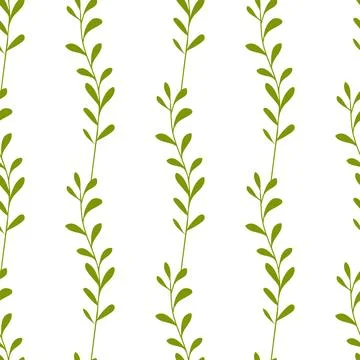 Summer abstract seamless pattern of marine plants. Illustrazione stock