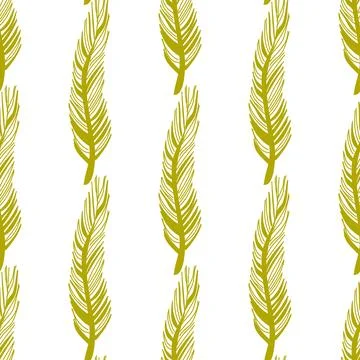 Summer abstract seamless pattern of marine plants. Illustrazione stock