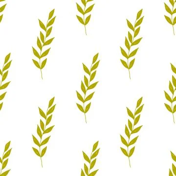 Summer abstract seamless pattern of marine plants. Illustrazione stock