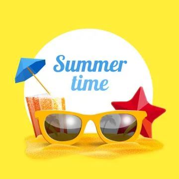 Summer accessories Stock Illustration