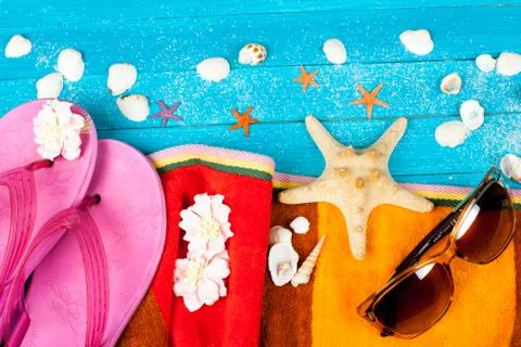 Summer accessories Stock Photos