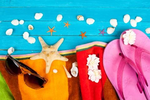 Summer accessories Stock Photos