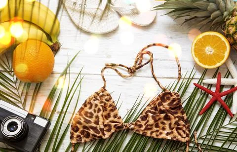 Summer accessories Stockfoto's