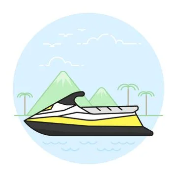 Summer activities and recreation topic. Stock Illustration