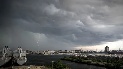Summer Afternoon Thunderstorm Time-Lapse Video stock 157448547