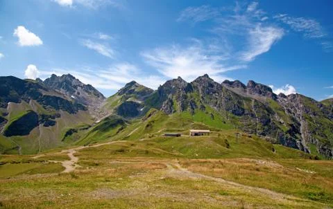 Summer in alps Stock Photos