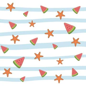 Summer and beach background vector illustration Illustrazione stock
