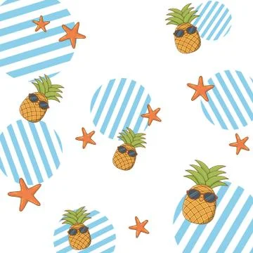 Summer and beach background vector illustration Stock Illustration