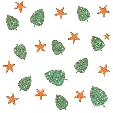 Summer and beach background vector illustration Illustrazione stock