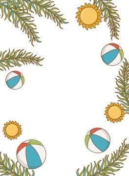 Summer and beach background vector illustration Illustrazione stock