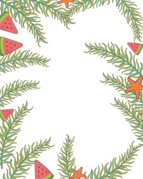 Summer and beach background vector illustration Stock Illustration