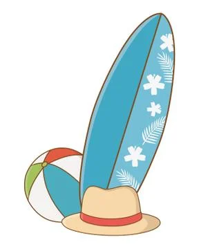 Summer and beach cartoons elements イラスト素材