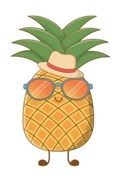 Summer and beach cartoons elements Illustrazione stock