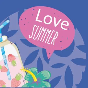 Summer and birds Illustrazione stock
