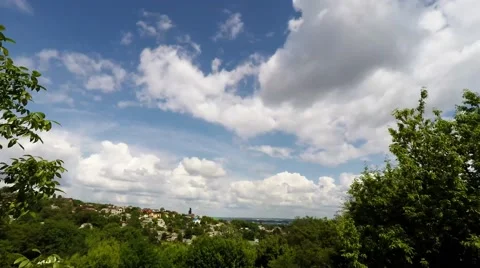 Summer and cloud. Summer in the city. The city's skyline. Stock Footage 68631719