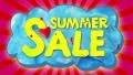 Summer and Sale text on cloud, stop motion. HD Footage