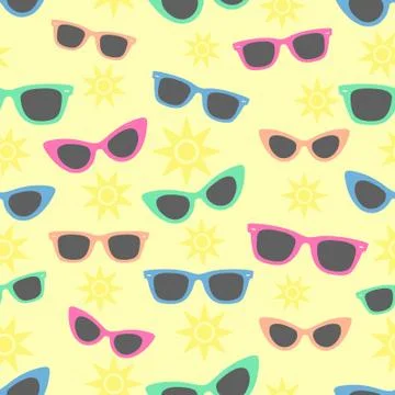 Summer and sunglasses Stock Illustration
