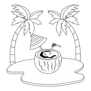 Summer and vacation icon set design Stock-Illustration