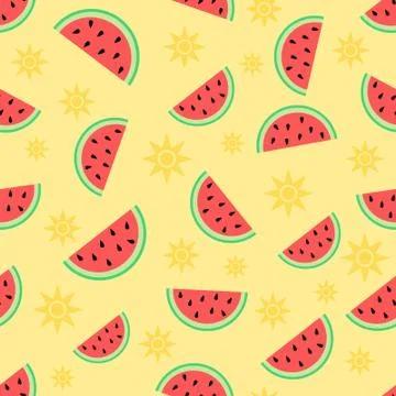 Summer and watermelon Stock Illustration
