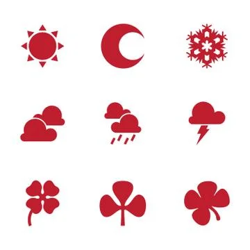 Summer and winter icon vector Stock Illustration
