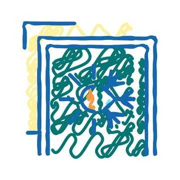 Summer and winter insulation layer icon doodle illustration Ilustración de archivo