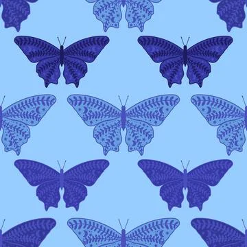 Summer animals seamless moth and butterfly pattern for wrapping paper 스톡 일러스트