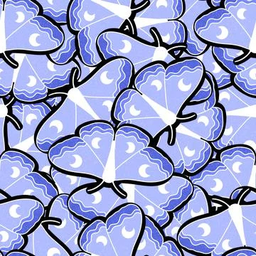 Summer animals seamless moth and butterfly pattern for wrapping paper 스톡 일러스트
