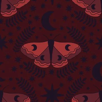Summer animals seamless moth and butterfly pattern for wrapping paper 스톡 일러스트