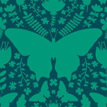 Summer animals seamless moth and butterfly pattern for wrapping paper 스톡 일러스트