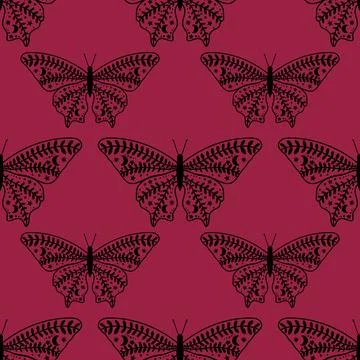Summer animals seamless moth and butterfly pattern for wrapping paper 스톡 일러스트