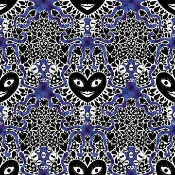 Summer animals seamless octopus pattern for wrapping paper and kids Stock Illustration