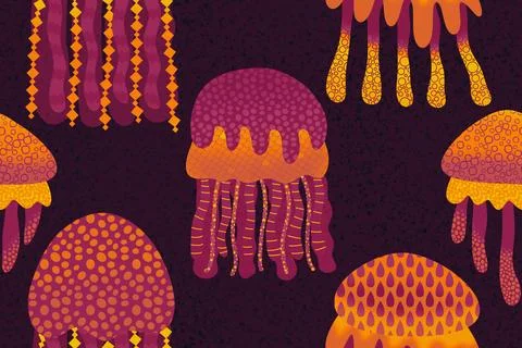 Summer animals seamless octopus pattern for wrapping paper and kids Stock Illustration