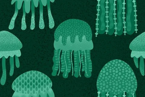 Summer animals seamless octopus pattern for wrapping paper and kids Stock Illustration