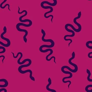 Summer animals seamless snake pattern for wrapping paper and new 2025 year 스톡 일러스트