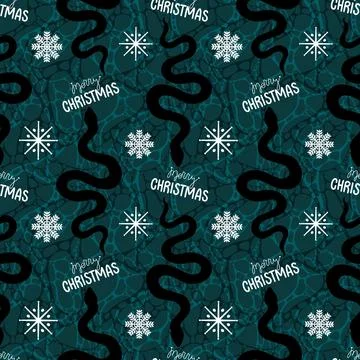 Summer animals seamless snake pattern for wrapping paper and new 2025 year 스톡 일러스트