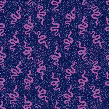 Summer animals seamless snake pattern for wrapping paper and new 2025 year イラスト素材