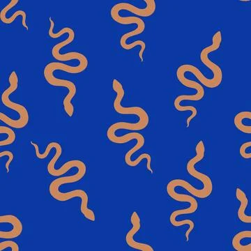 Summer animals seamless snake pattern for wrapping paper and new 2025 year 스톡 일러스트