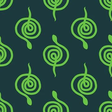 Summer animals seamless snake pattern for wrapping paper and new 2025 year 스톡 일러스트