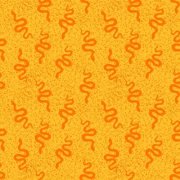 Summer animals seamless snake pattern for wrapping paper and new 2025 year Stockillustratie